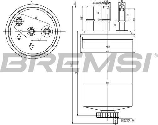 Bremsi FE0828 - Топливный фильтр unicars.by