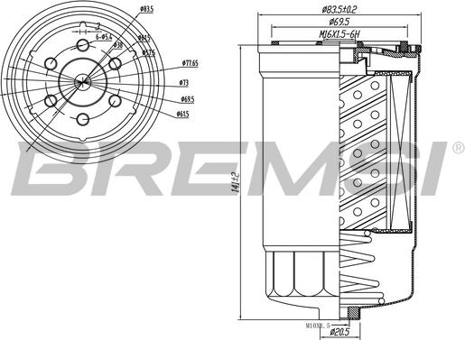 Bremsi FE0827 - Топливный фильтр unicars.by