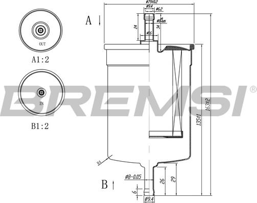 Bremsi FE0395 - Топливный фильтр unicars.by