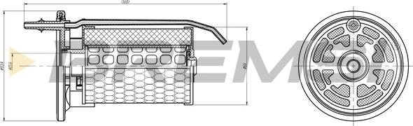 Bremsi FE0363 - Топливный фильтр unicars.by