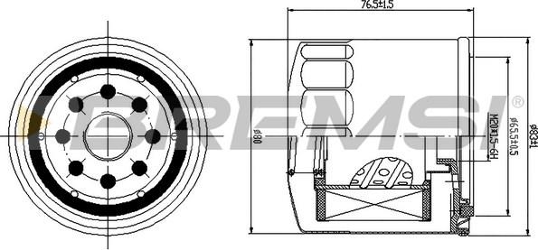 Bremsi FE1498 - Топливный фильтр unicars.by