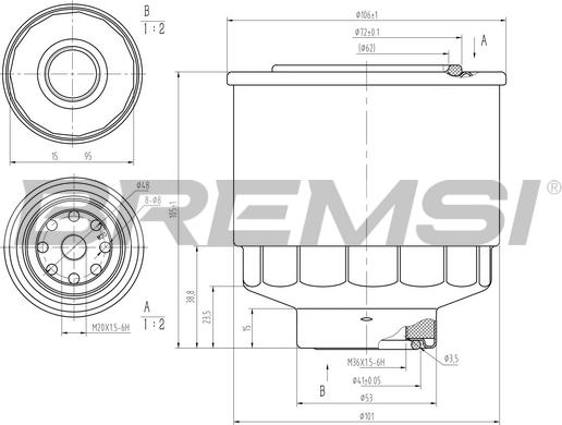 Bremsi FE1477 - Топливный фильтр unicars.by