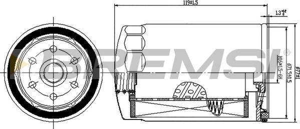 Bremsi FE1509 - Топливный фильтр unicars.by