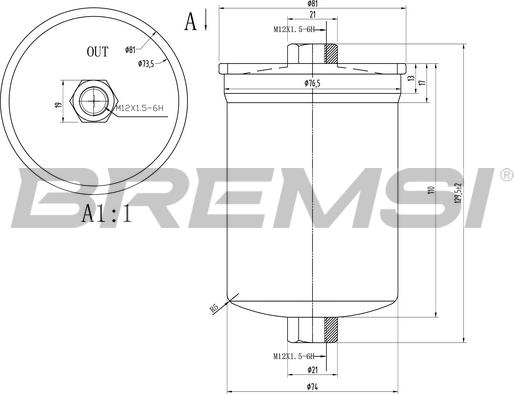 Bremsi FE1519 - Топливный фильтр unicars.by