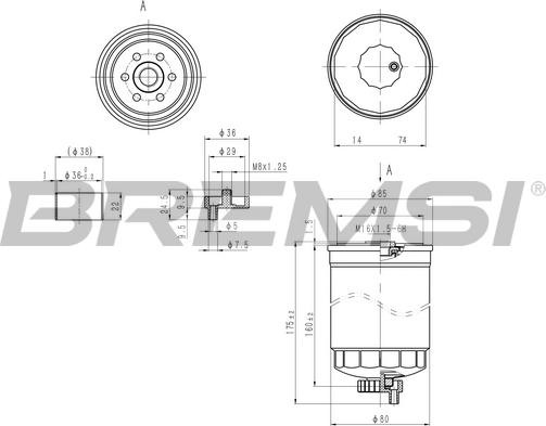 Bremsi FE1316 - Топливный фильтр unicars.by