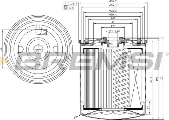 Bremsi FE1312 - Топливный фильтр unicars.by