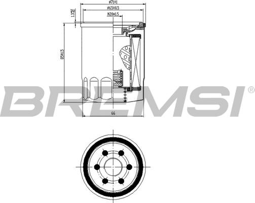 Bremsi FL0144 - Масляный фильтр unicars.by