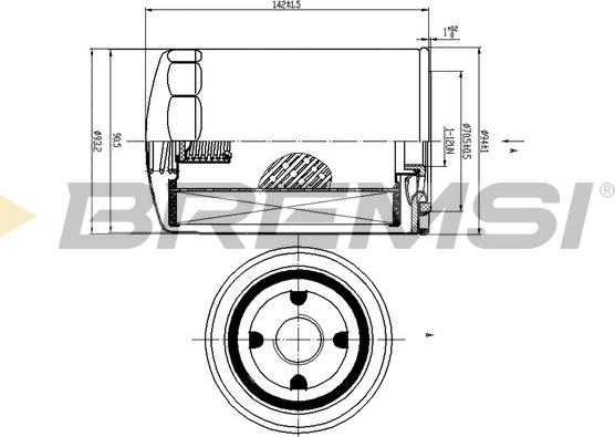 Bremsi FL1462 - Масляный фильтр unicars.by