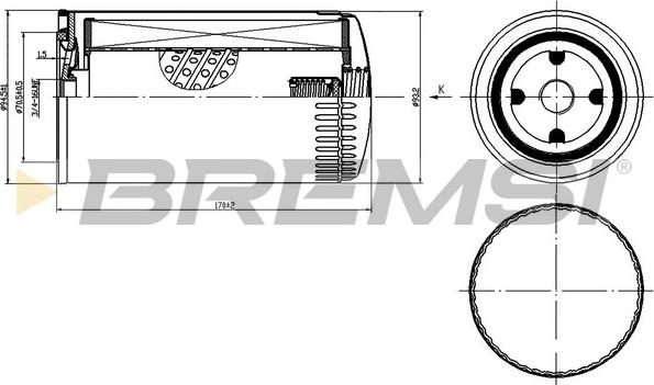 Bremsi FL1429 - Масляный фильтр unicars.by