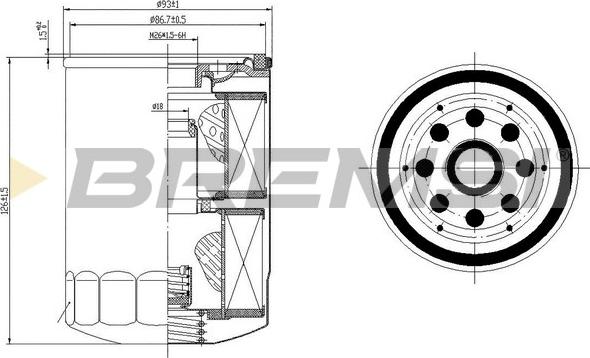 Bremsi FL1422 - Масляный фильтр unicars.by