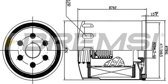 Bremsi FL1302 - Масляный фильтр unicars.by