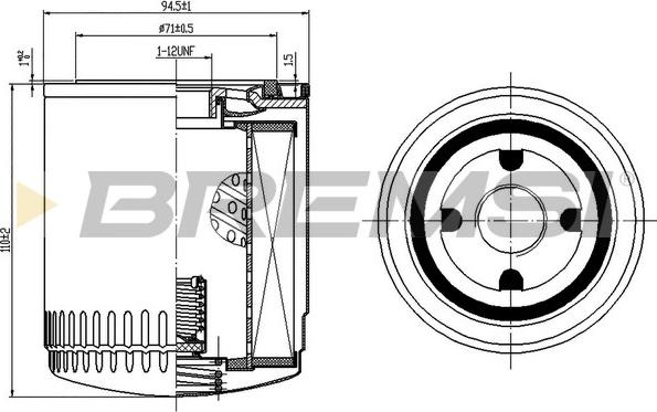 Bremsi FL1775 - Масляный фильтр unicars.by