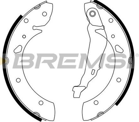 Bremsi GF0950 - Комплект тормозных колодок, барабанные unicars.by