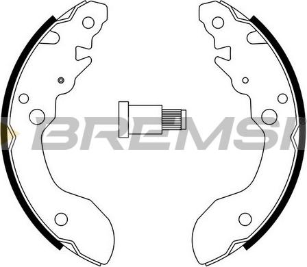 Bremsi GF0914 - Комплект тормозных колодок, барабанные unicars.by