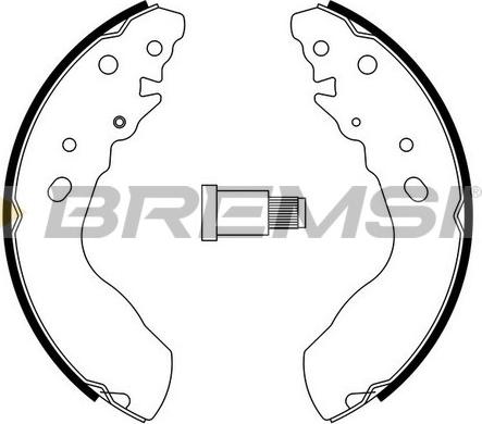 Bremsi GF0915 - Комплект тормозных колодок, барабанные unicars.by