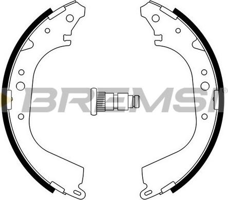 Bremsi GF0937 - Комплект тормозных колодок, барабанные unicars.by