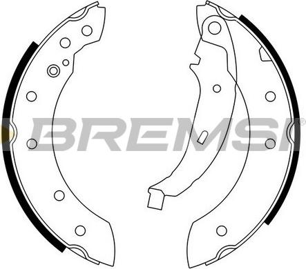 Bremsi GF0425 - Комплект тормозных колодок, барабанные unicars.by