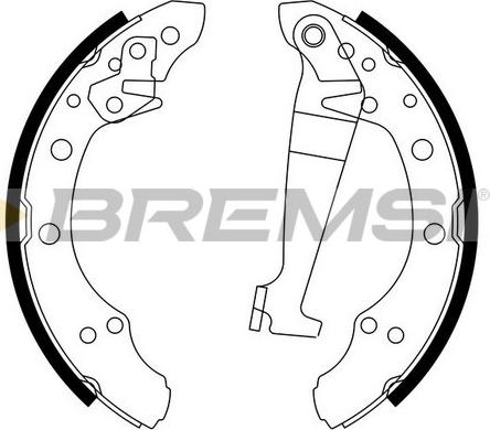 Bremsi GF0543 - Комплект тормозных колодок, барабанные unicars.by