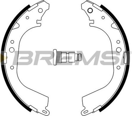 Bremsi GF0555A - Комплект тормозных колодок, барабанные unicars.by