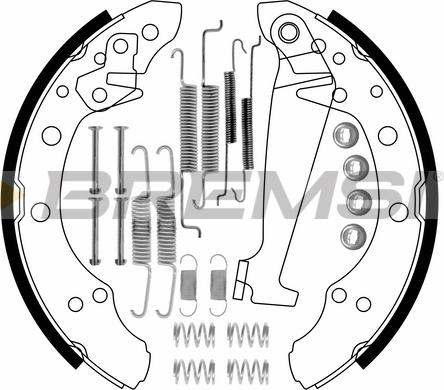 Bremsi GF0556-1 - Комплект тормозных колодок, барабанные unicars.by