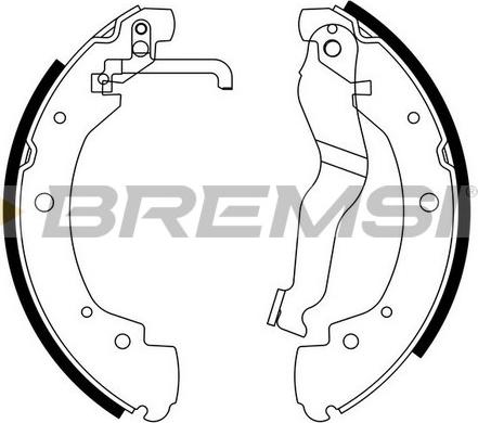 Bremsi GF0557 - Комплект тормозных колодок, барабанные unicars.by