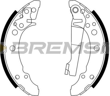 Bremsi GF0016 - Комплект тормозных колодок, барабанные unicars.by