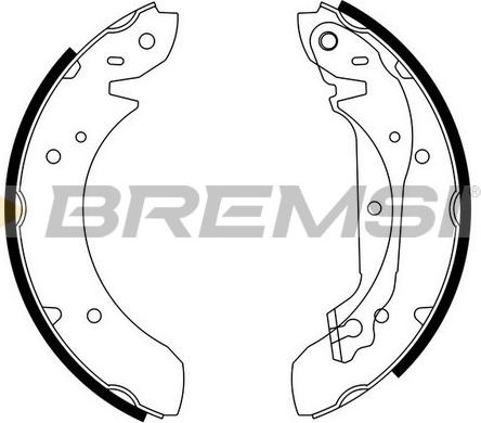 Bremsi GF0195 - Комплект тормозных колодок, барабанные unicars.by