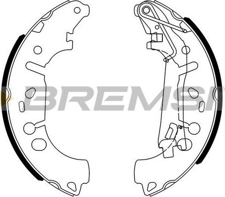 Bremsi GF0146 - Комплект тормозных колодок, барабанные unicars.by