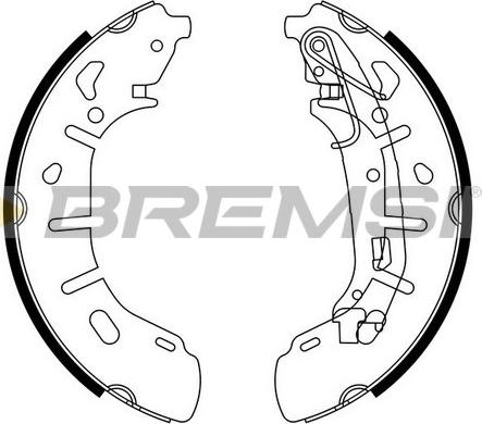 Bremsi GF0148 - Комплект тормозных колодок, барабанные unicars.by