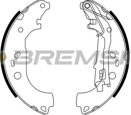 Bremsi GF0161 - Комплект тормозных колодок, барабанные unicars.by