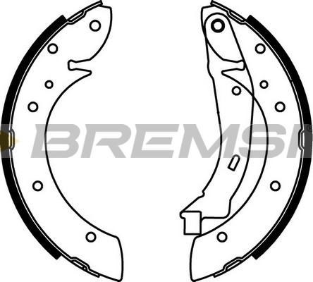 Bremsi GF0106 - Комплект тормозных колодок, барабанные unicars.by