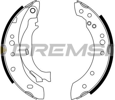 Bremsi GF0108 - Комплект тормозных колодок, барабанные unicars.by