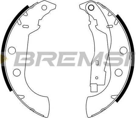 Bremsi GF0107 - Комплект тормозных колодок, барабанные unicars.by