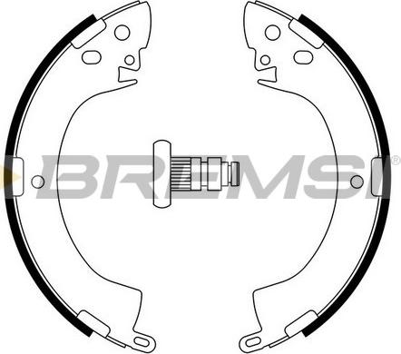 Bremsi GF0813 - Комплект тормозных колодок, барабанные unicars.by