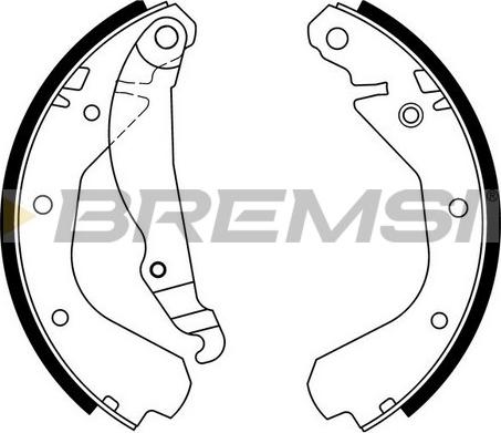 Bremsi GF0352 - Комплект тормозных колодок, барабанные unicars.by