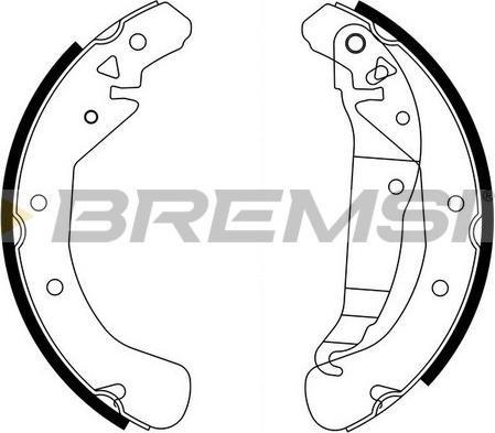 Bremsi GF0358 - Комплект тормозных колодок, барабанные unicars.by