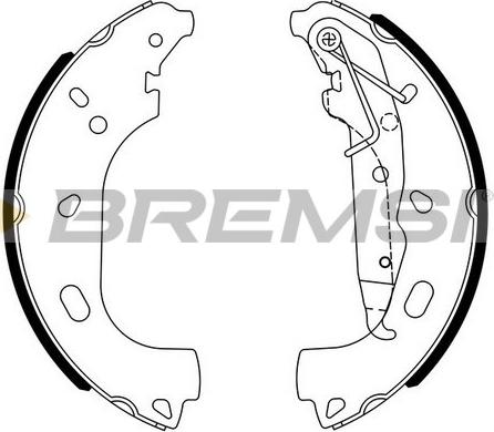 Bremsi GF0361 - Комплект тормозных колодок, барабанные unicars.by