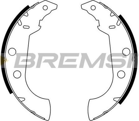 Bremsi GF0383 - Комплект тормозных колодок, барабанные unicars.by