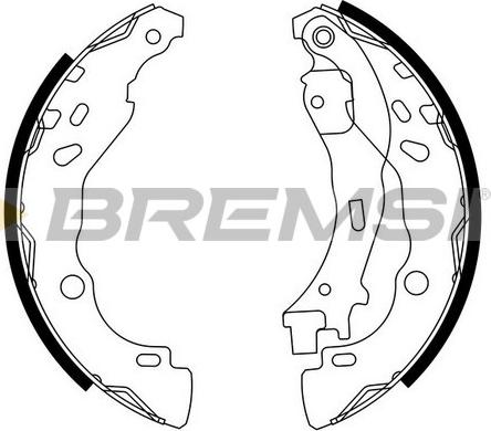 Bremsi GF0291 - Комплект тормозных колодок, барабанные unicars.by