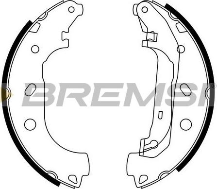 Bremsi GF0244 - Комплект тормозных колодок, барабанные unicars.by