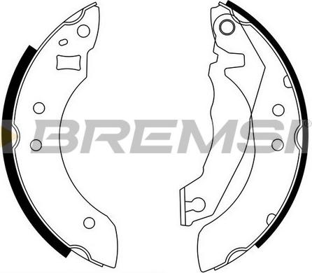 Bremsi GF0200 - Комплект тормозных колодок, барабанные unicars.by