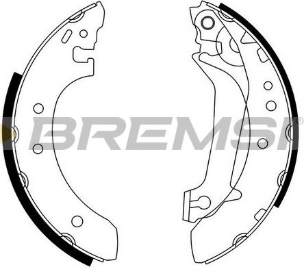 Bremsi GF0236 - Комплект тормозных колодок, барабанные unicars.by