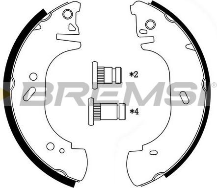 Bremsi GF0233 - Комплект тормозных колодок, барабанные unicars.by