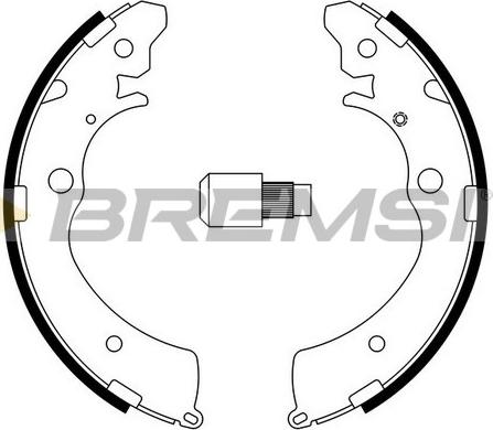 Bremsi GF0706 - Комплект тормозных колодок, барабанные unicars.by