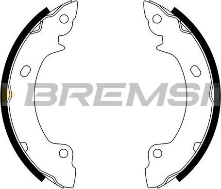 Bremsi GF0731 - Комплект тормозных колодок, барабанные unicars.by