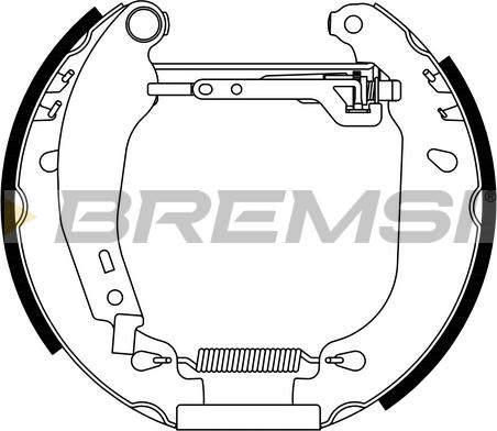 Bremsi GK0092 - Комплект тормозных колодок, барабанные unicars.by