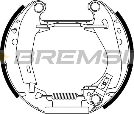 Bremsi GK0090 - Комплект тормозных колодок, барабанные unicars.by