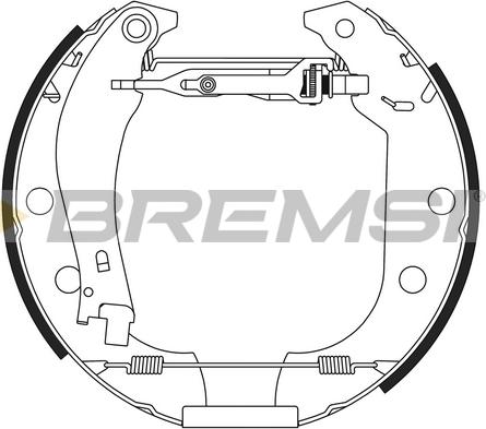 Bremsi GK0152 - Комплект тормозных колодок, барабанные unicars.by