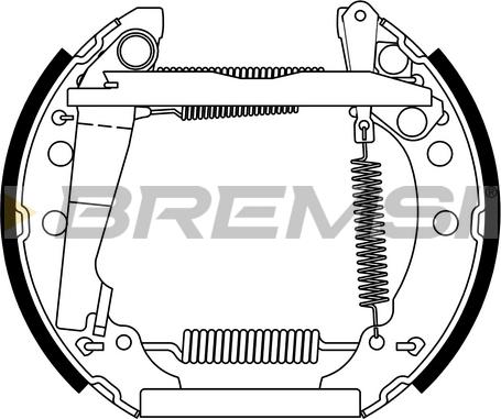 Bremsi GK0300 - Комплект тормозных колодок, барабанные unicars.by