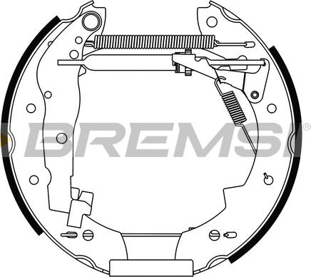 Bremsi GK0024 - Комплект тормозных колодок, барабанные unicars.by